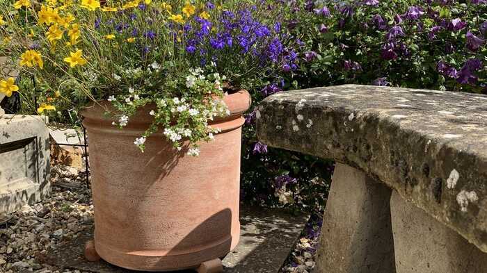 Cilindro Liscio terracotta planter