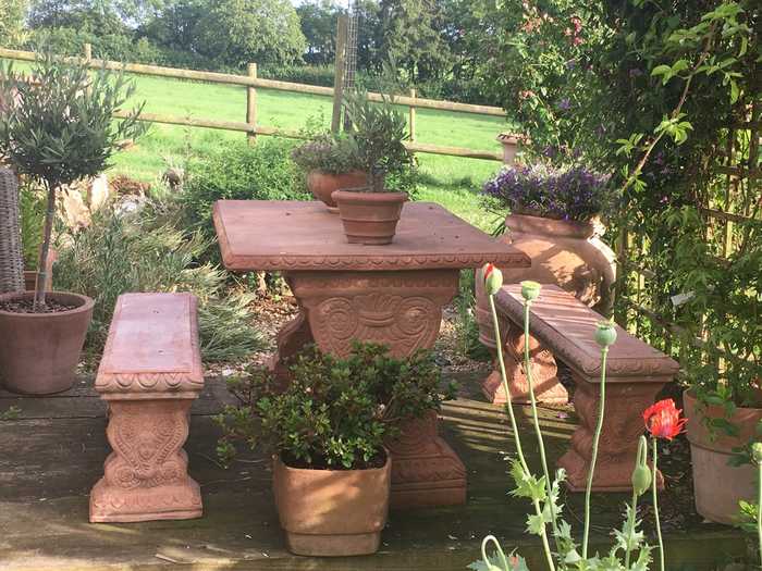 terracotta garden furniture