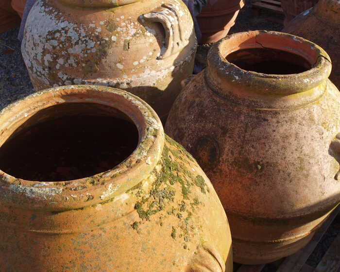 large rustic terracotta pots 