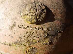 antique terracotta oil jar