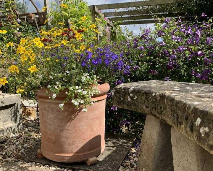 Cilindro Liscio terracotta planter