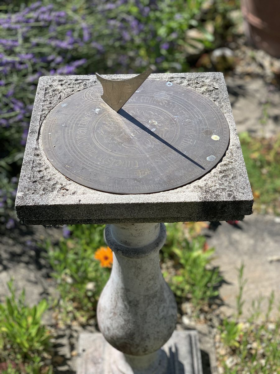 SOLD Baluster Sundial Plinth with Brass Dial & Gnomon Our Products