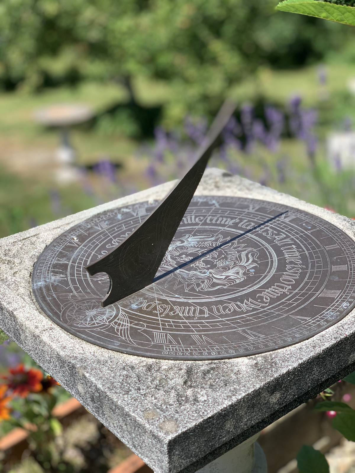 SOLD Baluster Sundial Plinth with Brass Dial & Gnomon Our Products
